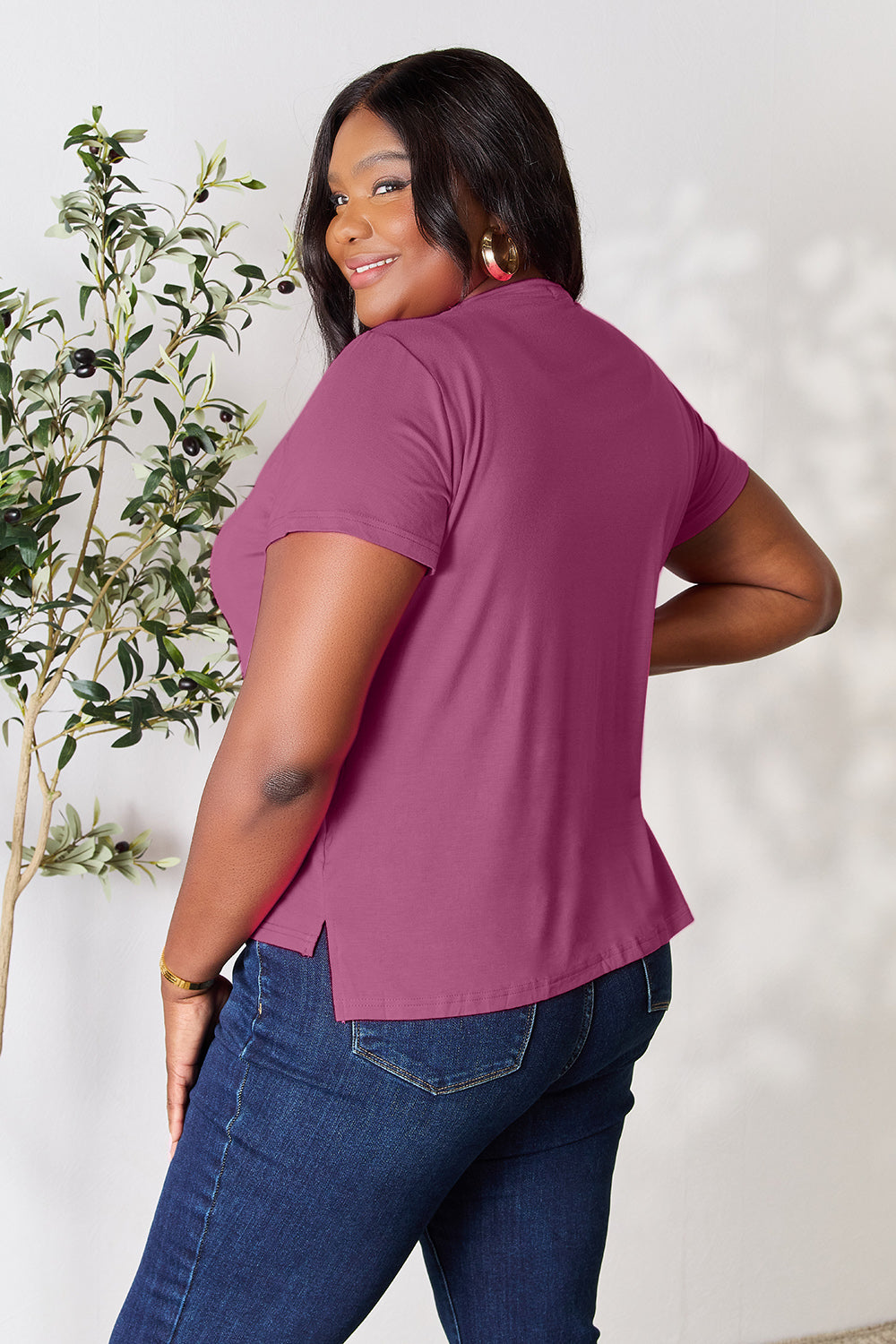 Basic Bae Full Size Round Neck Short Sleeve T-Shirt - Tote and Lounge
