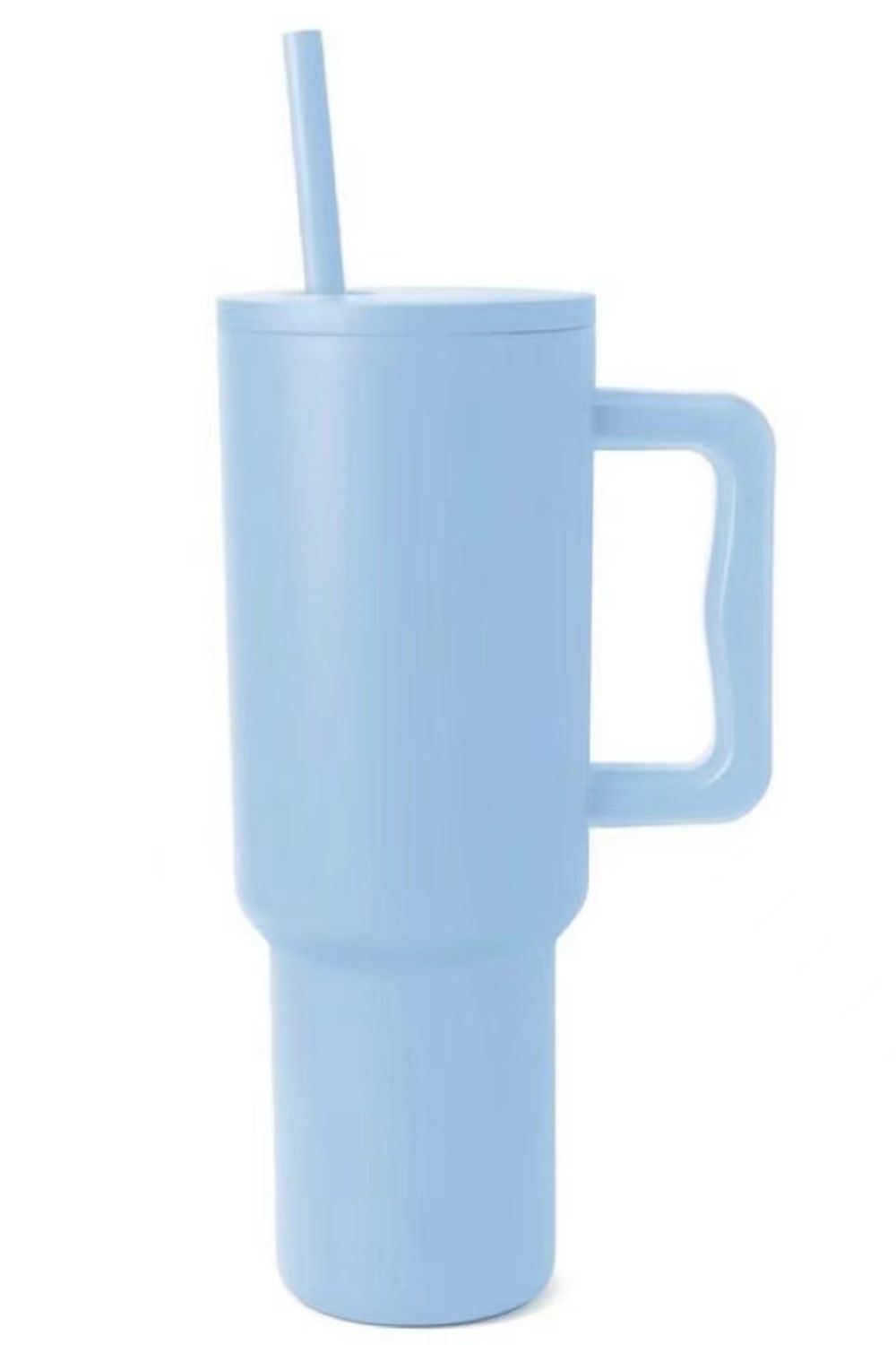 Monochromatic Stainless Steel Tumbler with Matching Straw - Tote and Lounge