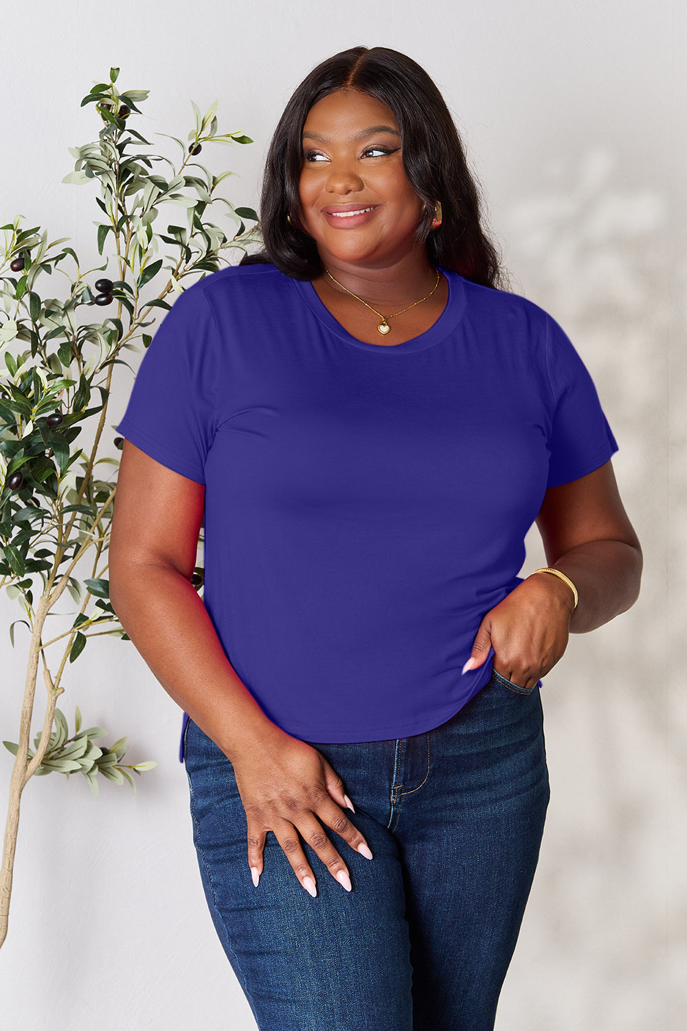 Basic Bae Full Size Round Neck Short Sleeve T-Shirt - Tote and Lounge