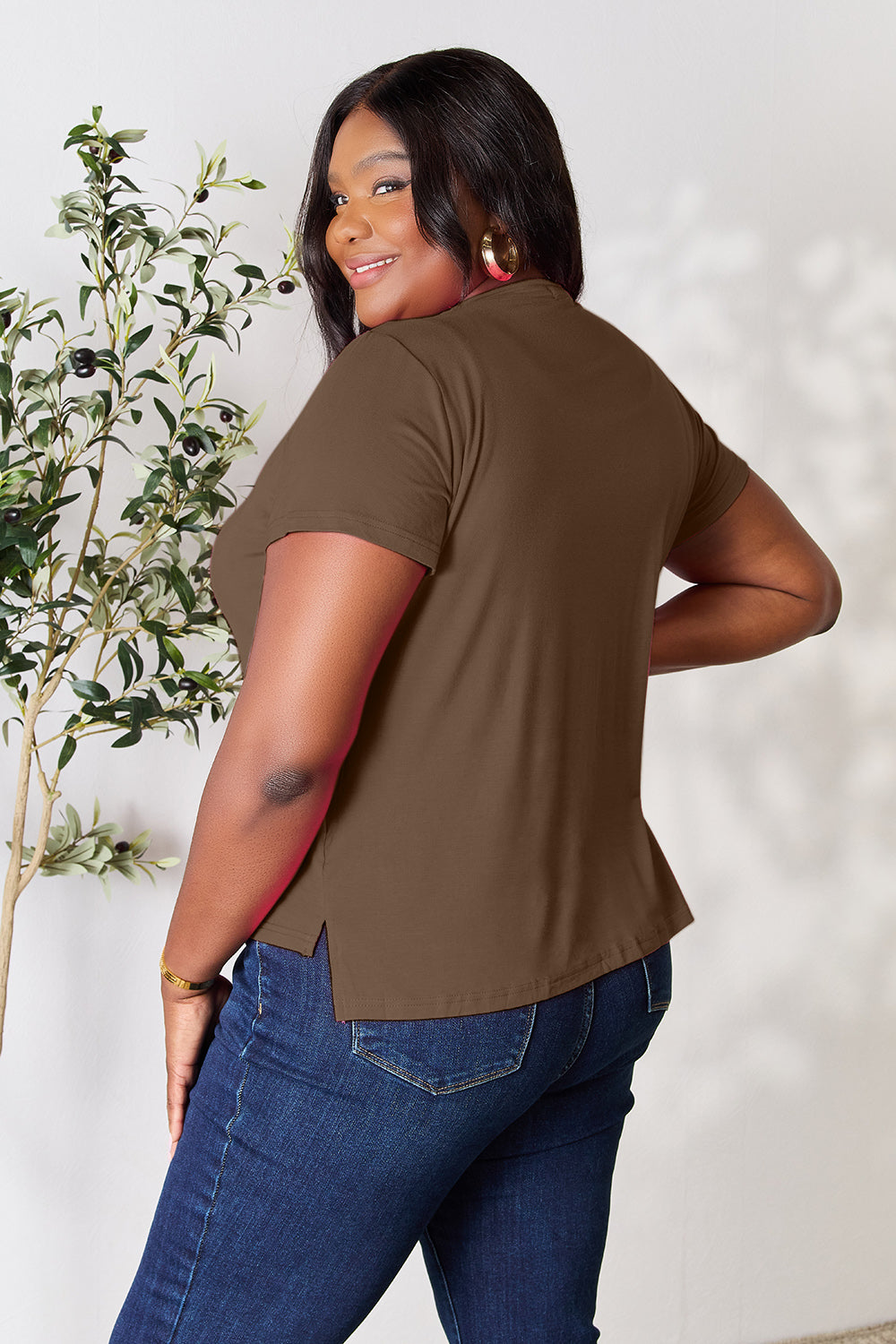 Basic Bae Full Size Round Neck Short Sleeve T-Shirt - Tote and Lounge