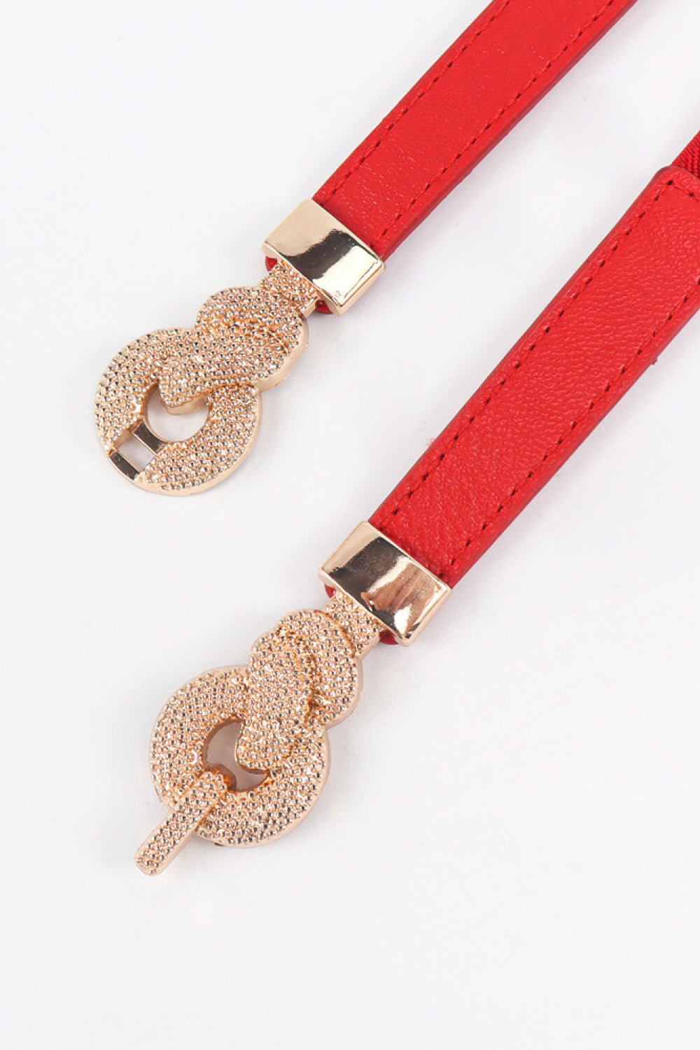 Zinc Alloy Buckle PU Leather Belt - Tote and Lounge
