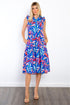 Be Stage Print Ruffled Midi Dress with Pockets - Tote and Lounge