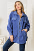 Heimish Cozy Girl Full Size Button Down Shacket - Tote and Lounge