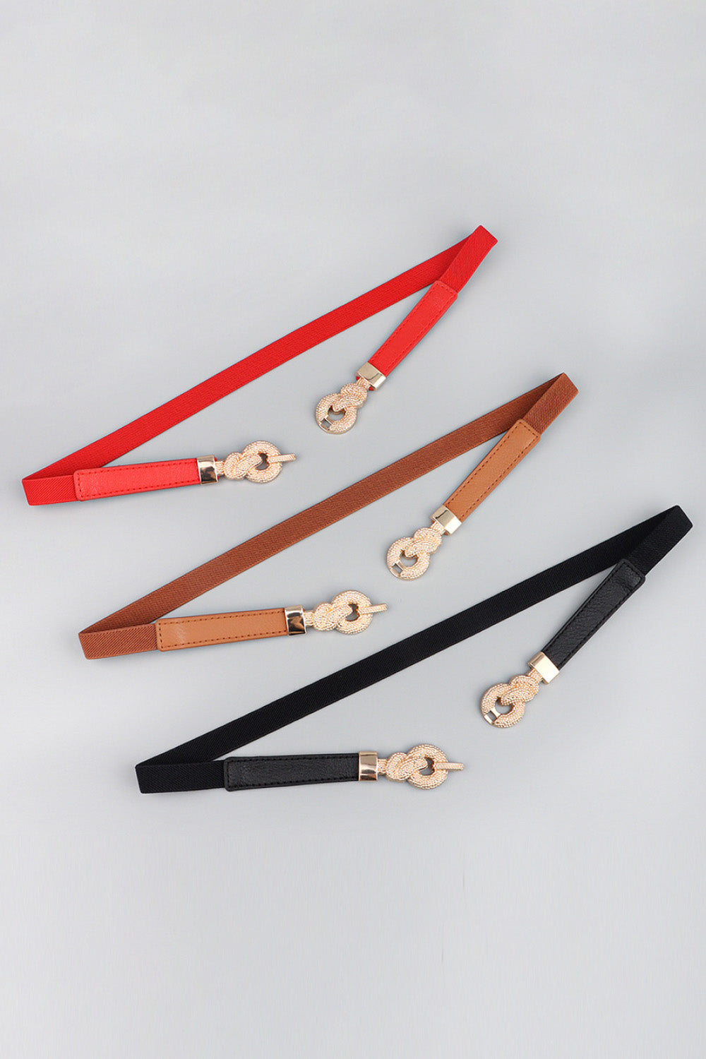 Zinc Alloy Buckle PU Leather Belt - Tote and Lounge