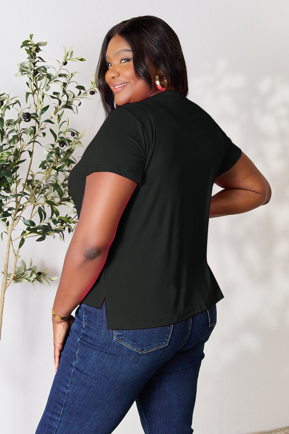 Basic Bae Full Size Round Neck Short Sleeve T-Shirt - Tote and Lounge