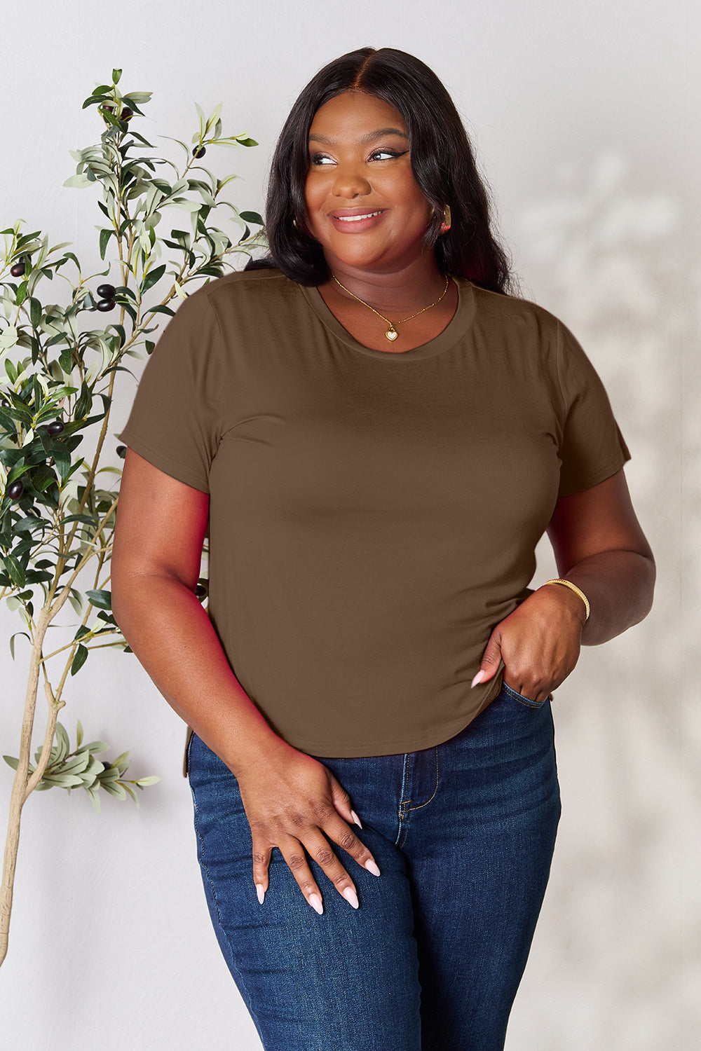 Basic Bae Full Size Round Neck Short Sleeve T-Shirt - Tote and Lounge