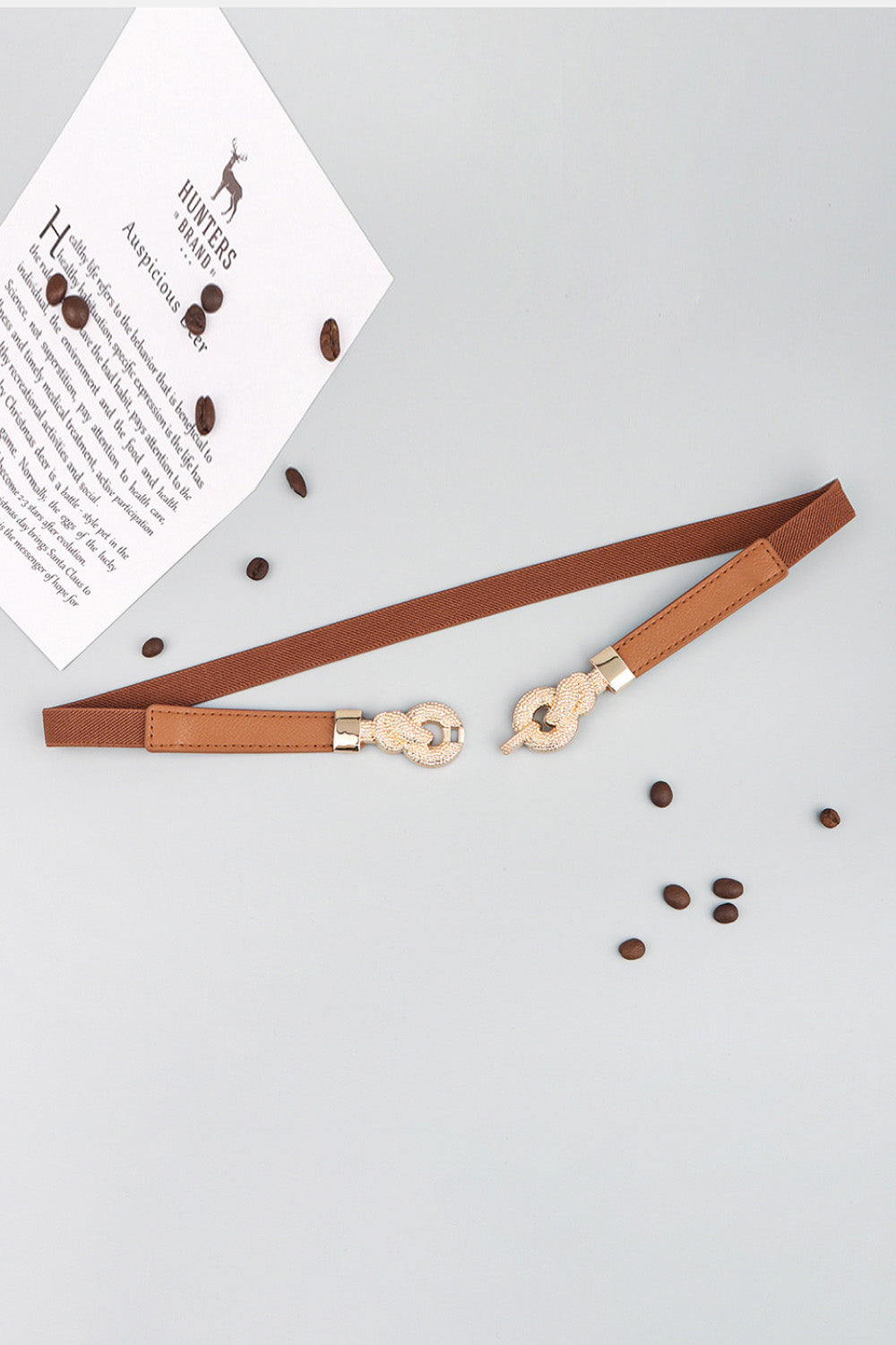 Zinc Alloy Buckle PU Leather Belt - Tote and Lounge