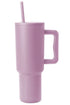 Monochromatic Stainless Steel Tumbler with Matching Straw - Tote and Lounge