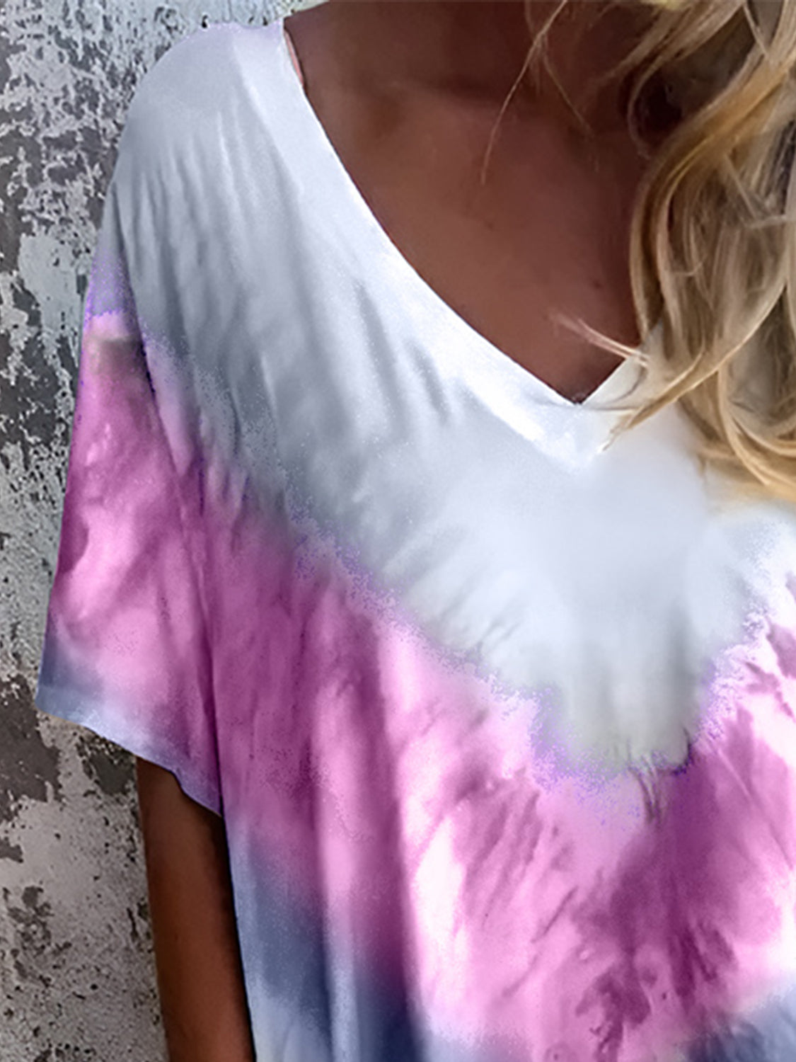 Full Size Pocketed Tie-Dye Short Sleeve Dress - Tote and Lounge