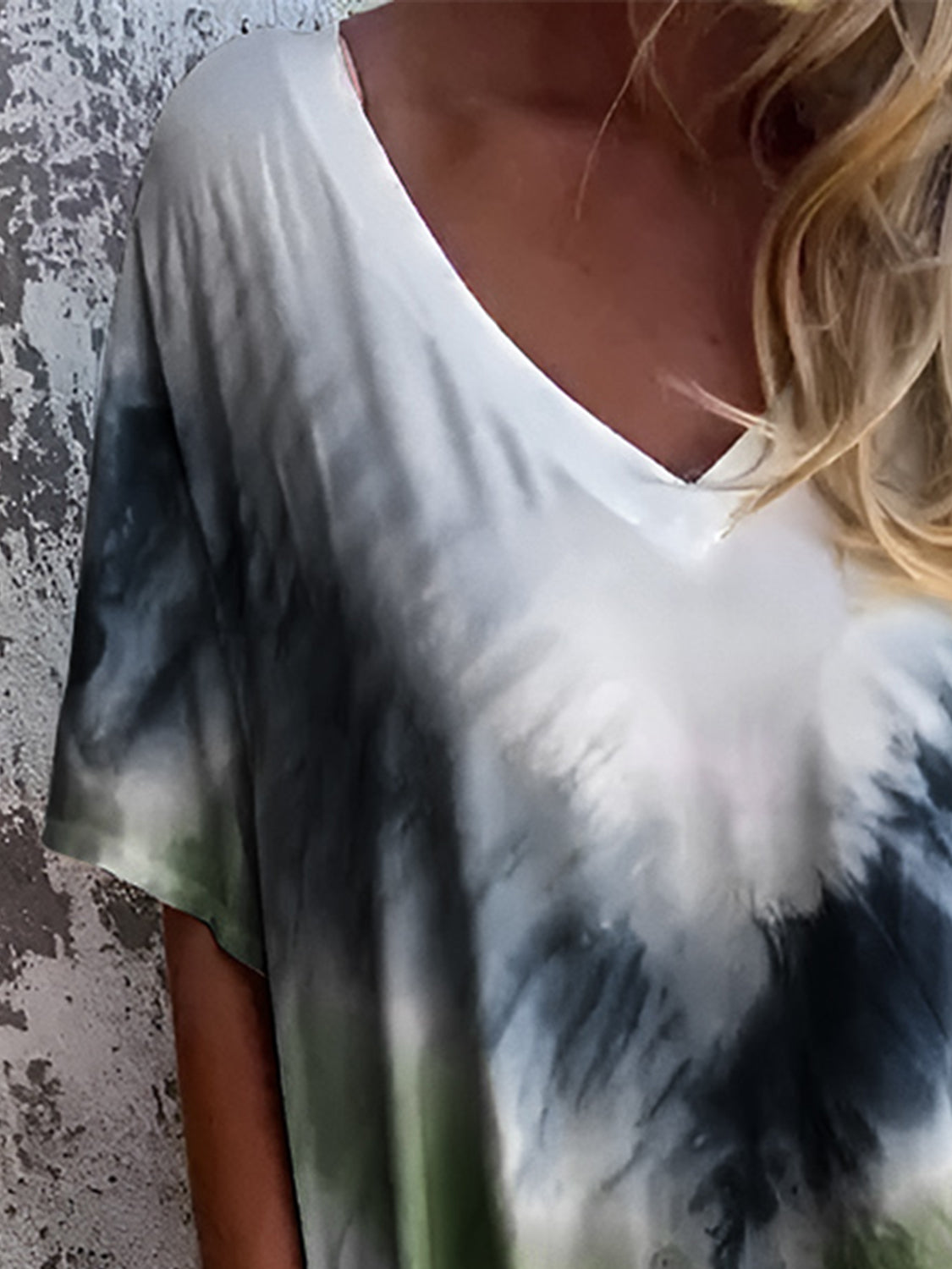 Full Size Pocketed Tie-Dye Short Sleeve Dress - Tote and Lounge