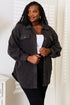 Heimish Cozy Girl Full Size Button Down Shacket - Tote and Lounge