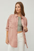 RISEN Full Size Button Up Long Sleeve Denim Shirt - Tote and Lounge