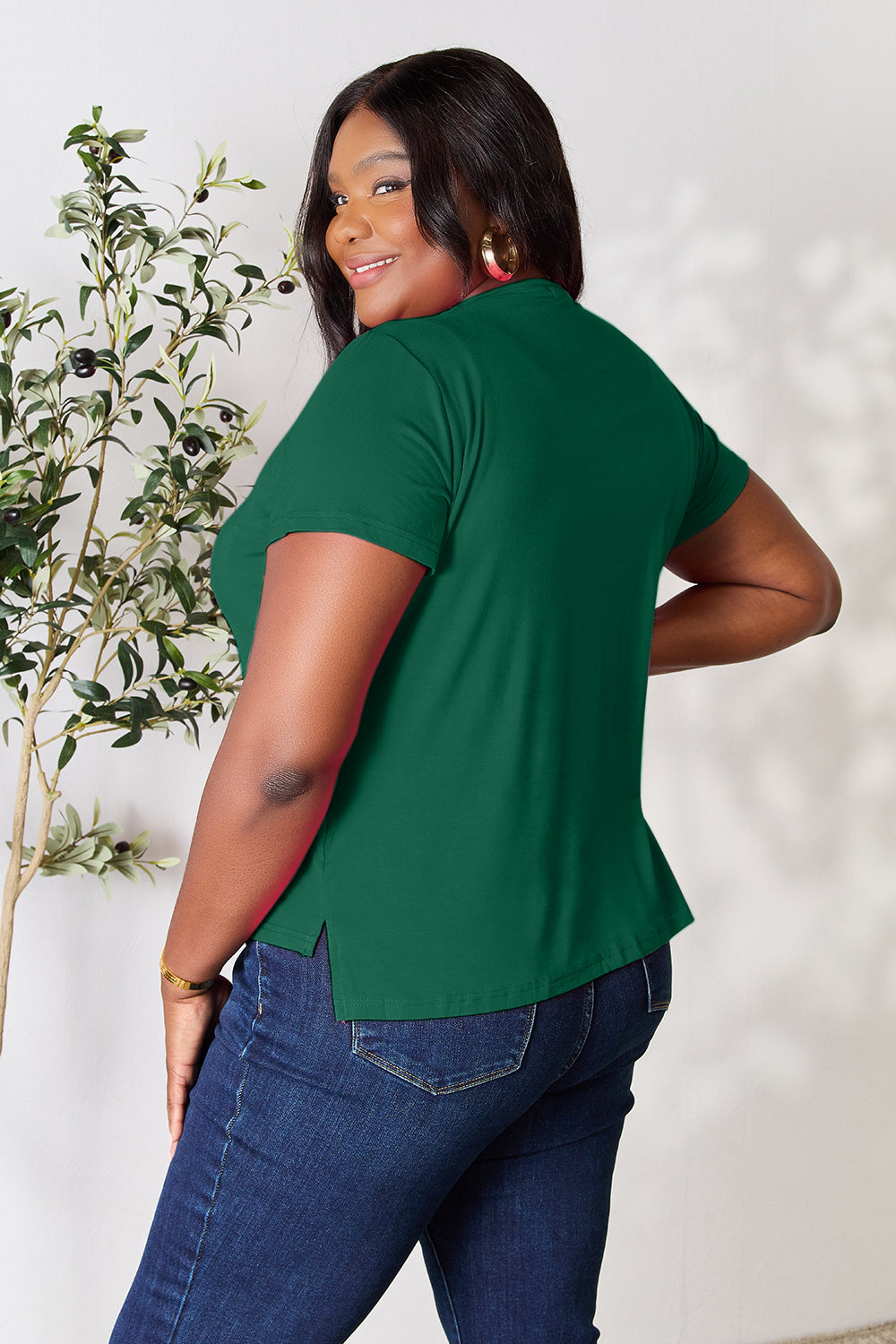 Basic Bae Full Size Round Neck Short Sleeve T-Shirt - Tote and Lounge