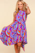 Haptics Full Size Mock Neck Sleeveless Printed Dress - Tote and Lounge