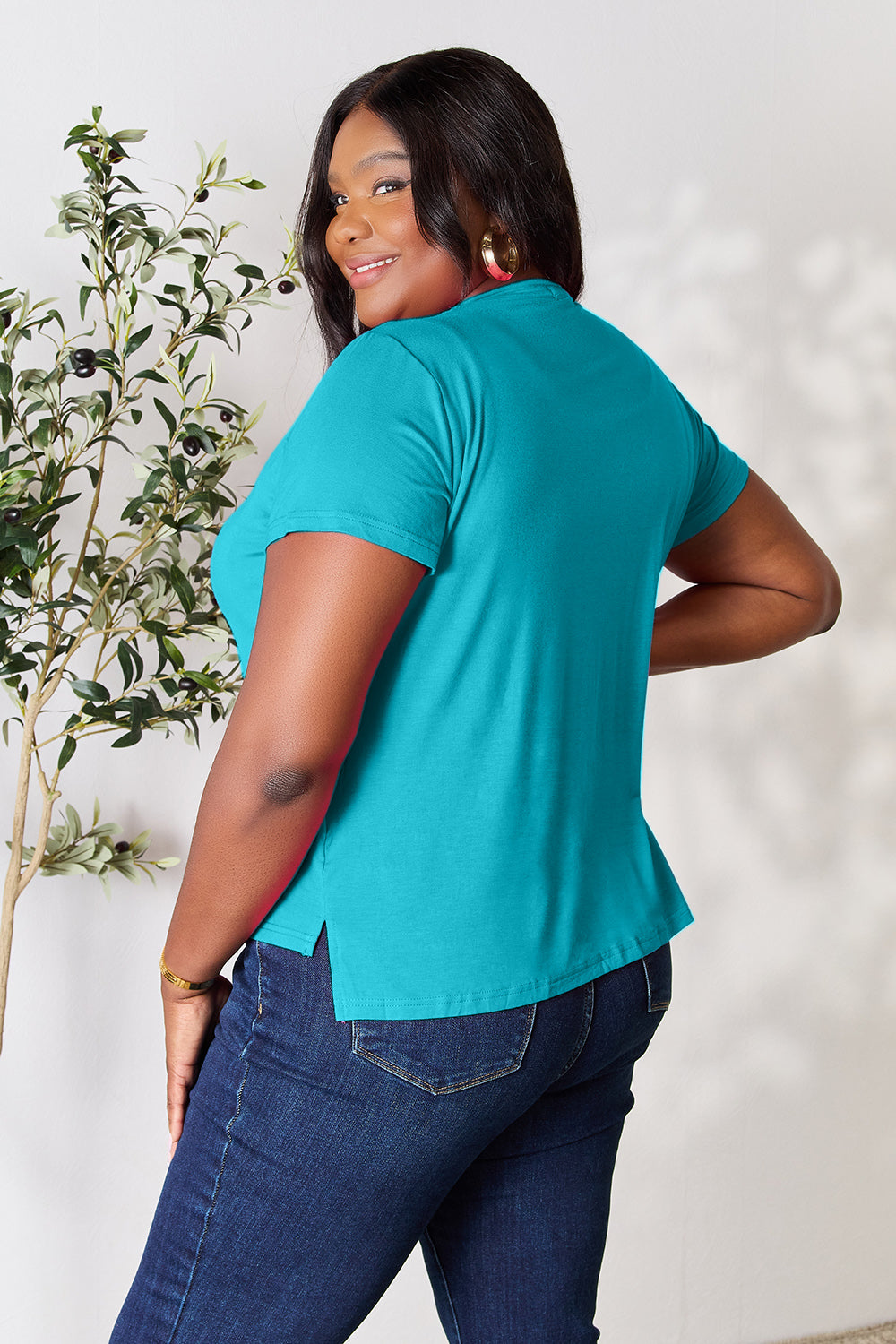 Basic Bae Full Size Round Neck Short Sleeve T-Shirt - Tote and Lounge