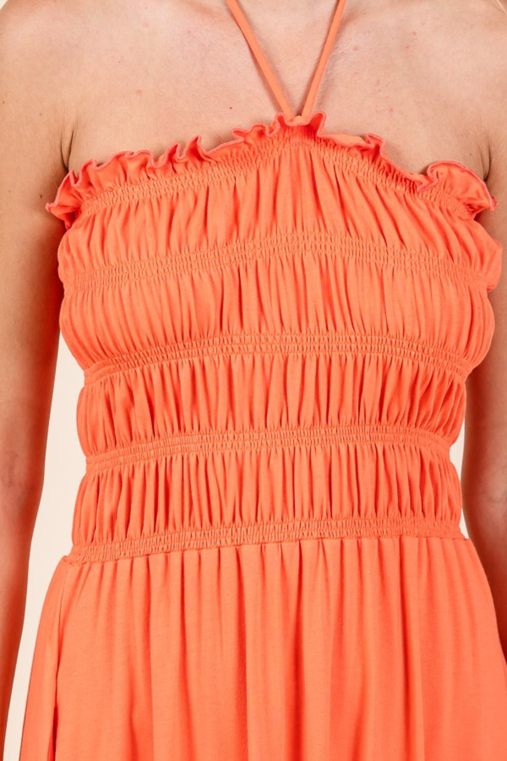 Culture Code Tie Back Shirring Dress with Pockets - Tote and Lounge