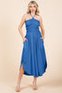 Culture Code Tie Back Shirring Dress with Pockets - Tote and Lounge