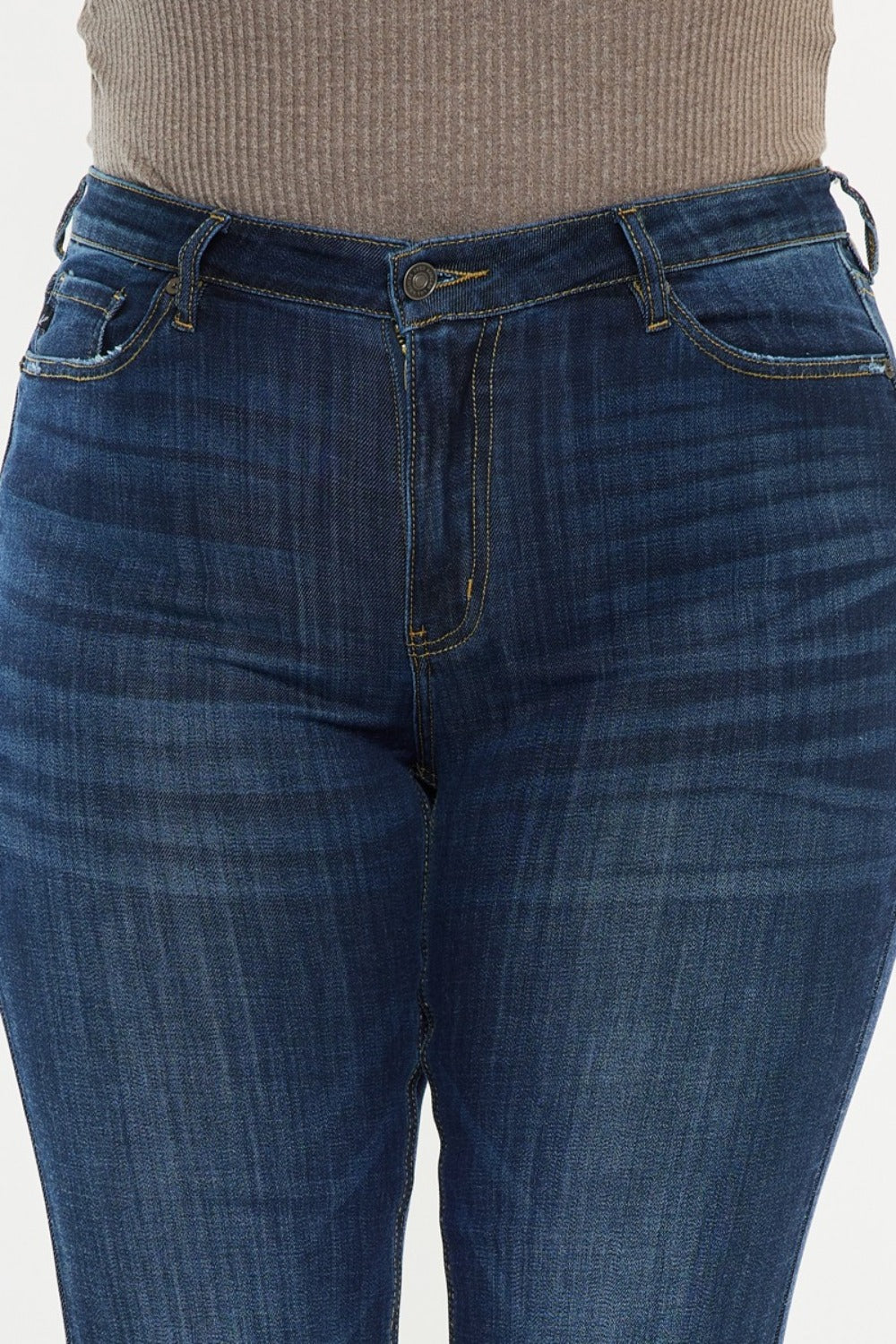 Kancan Full Size Mid Rise Flare Jeans - Tote and Lounge