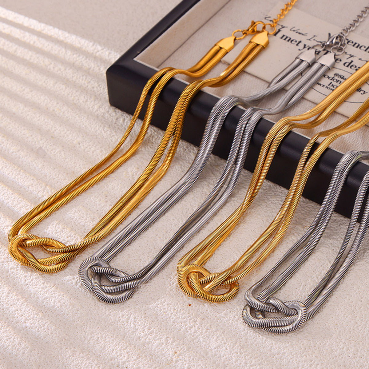 Titanium Steel Knot Necklace - Tote and Lounge