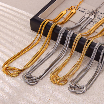 Titanium Steel Knot Necklace - Tote and Lounge
