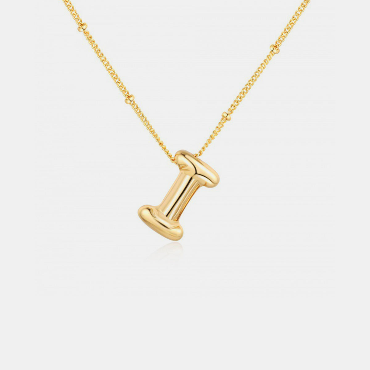 Gold-Plated Letter Pendant Necklace