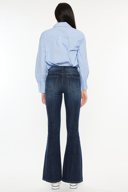 Kancan Full Size Mid Rise Flare Jeans - Tote and Lounge