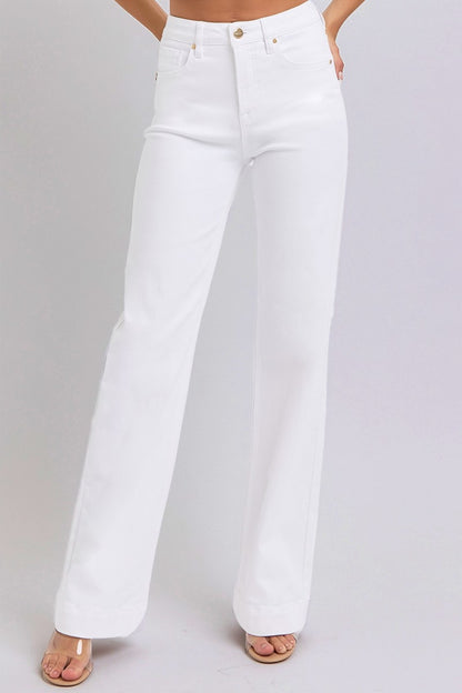 RISEN Full Size High Waist Straight Jeans - Tote and Lounge