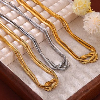 Titanium Steel Knot Necklace - Tote and Lounge