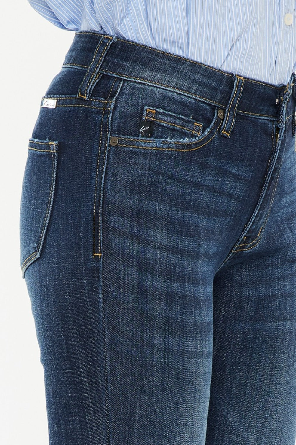 Kancan Full Size Mid Rise Flare Jeans - Tote and Lounge