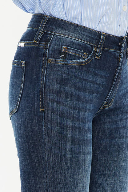 Kancan Full Size Mid Rise Flare Jeans - Tote and Lounge