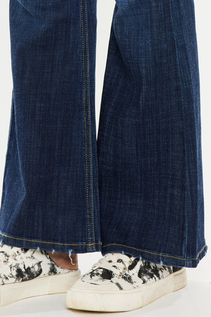 Kancan Full Size Mid Rise Flare Jeans - Tote and Lounge