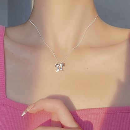 Copper Bow Shape Pendant Necklace - Tote and Lounge