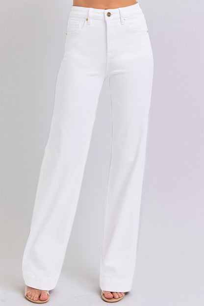 RISEN Full Size High Waist Straight Jeans - Tote and Lounge